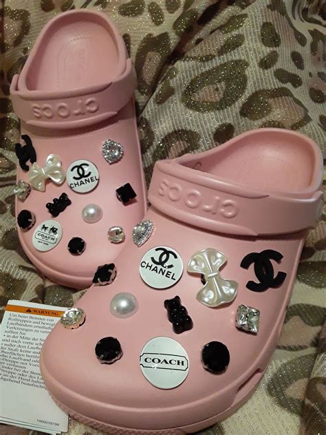 pink crocs chanel|chanel crocs for women.